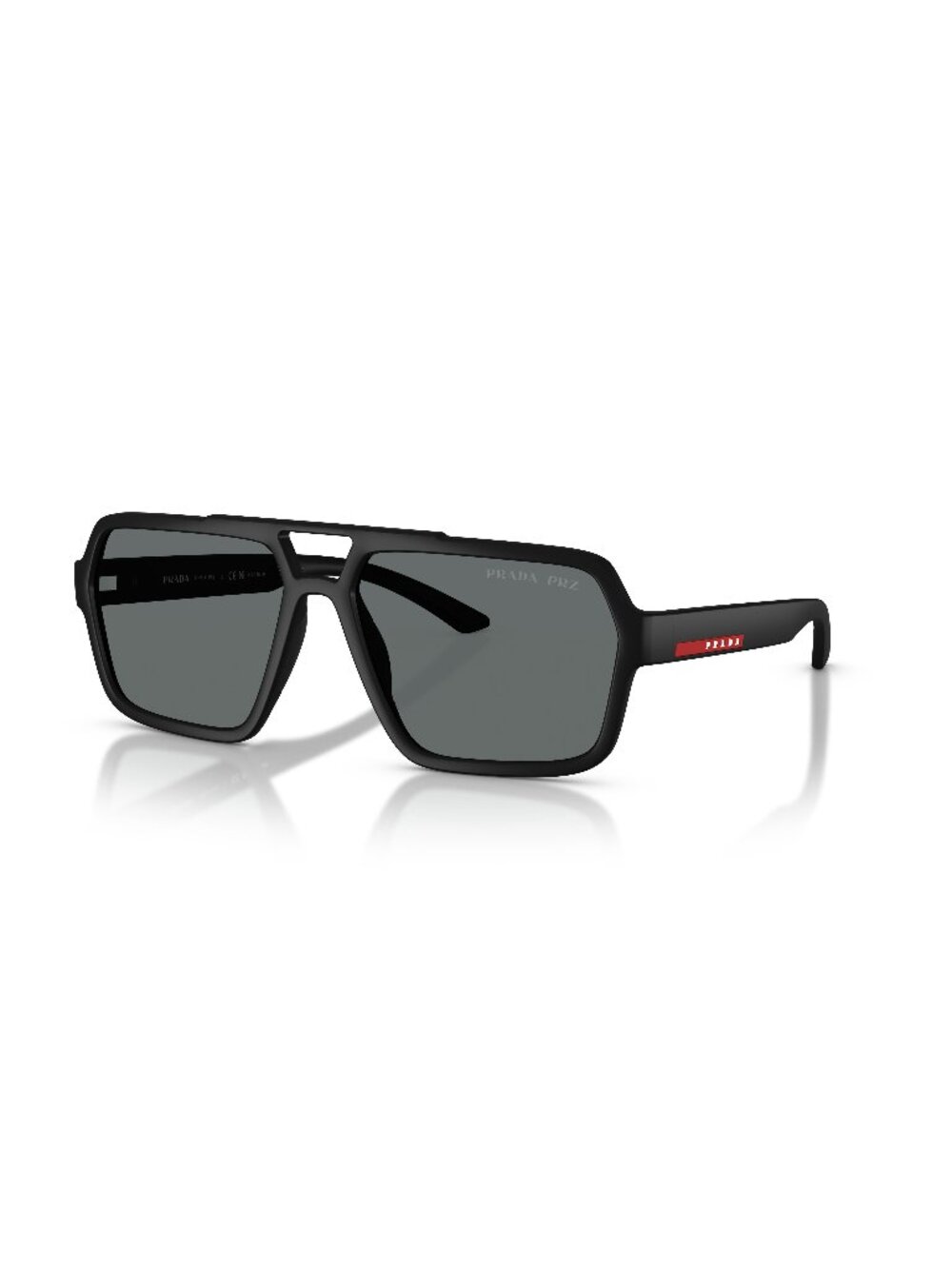 New Prada Linea Rossa Men's Sunglasses Black Grey Lens Injected Frame PS A06S 59
